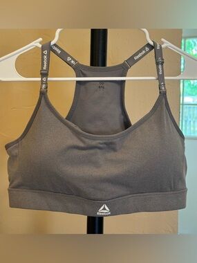 Reebok Women's Gray Sports Bra - Racerback Support Sz XXL